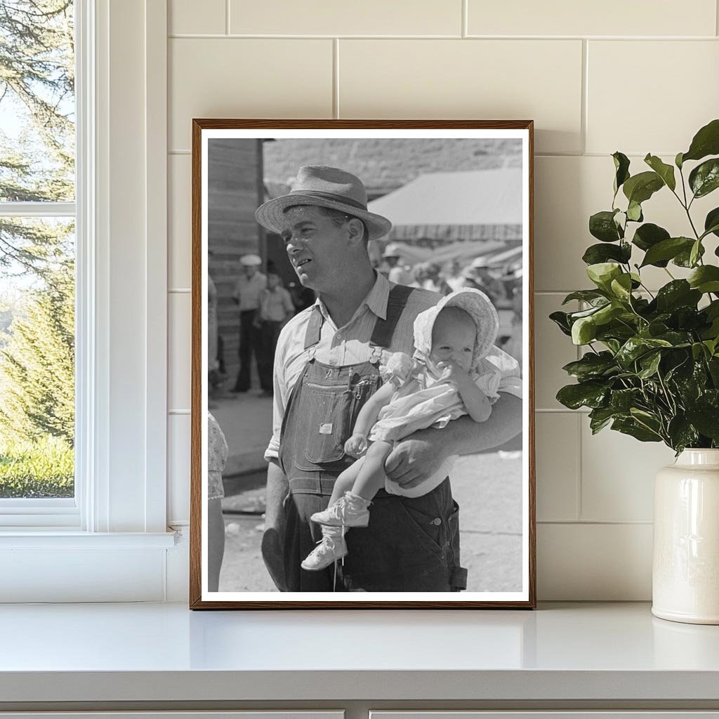 Farmer and Daughter Fourth of July Celebration 1941