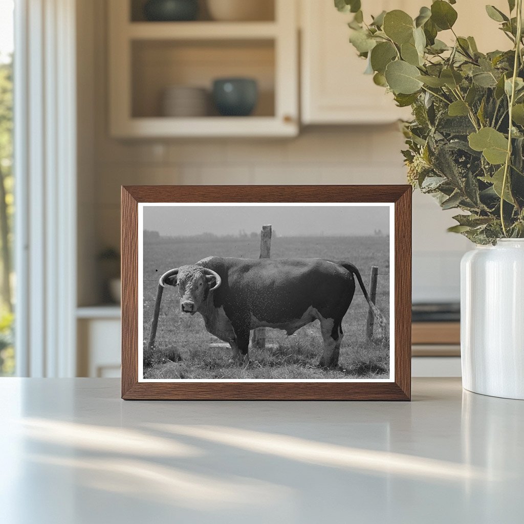 Bull at Cruzen Ranch Valley County Idaho July 1941