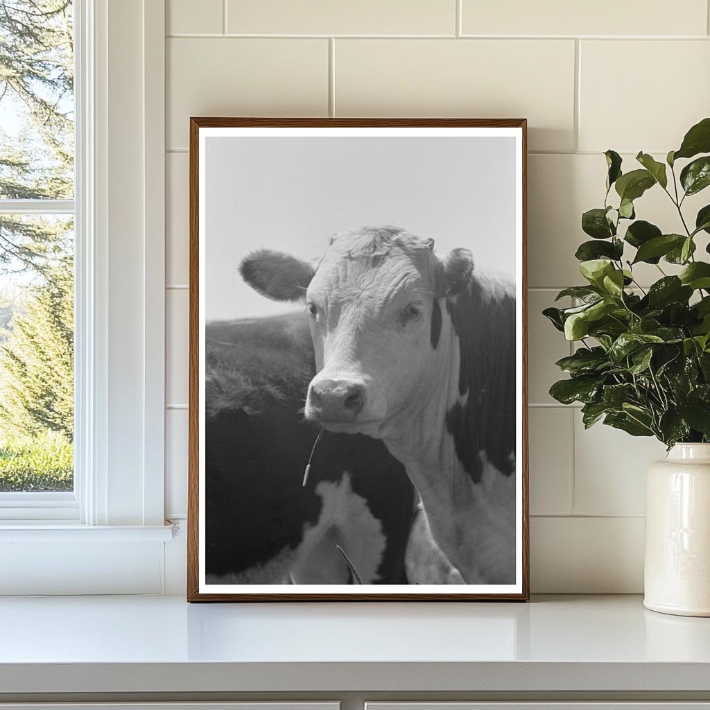 Yearling Steer at Cruzen Ranch Idaho July 1941