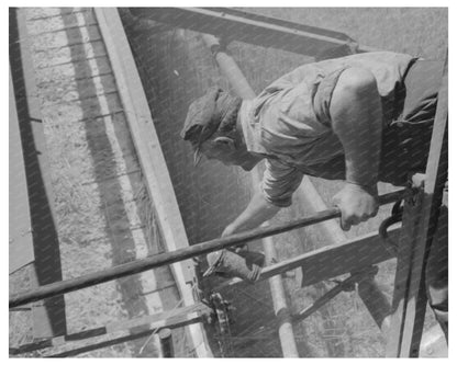 Walla Walla County Wheat Field Combine Maintenance 1941