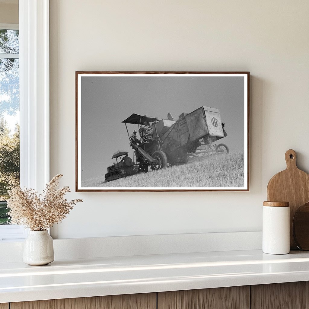 Combine Harvesting Wheat in Walla Walla County 1941