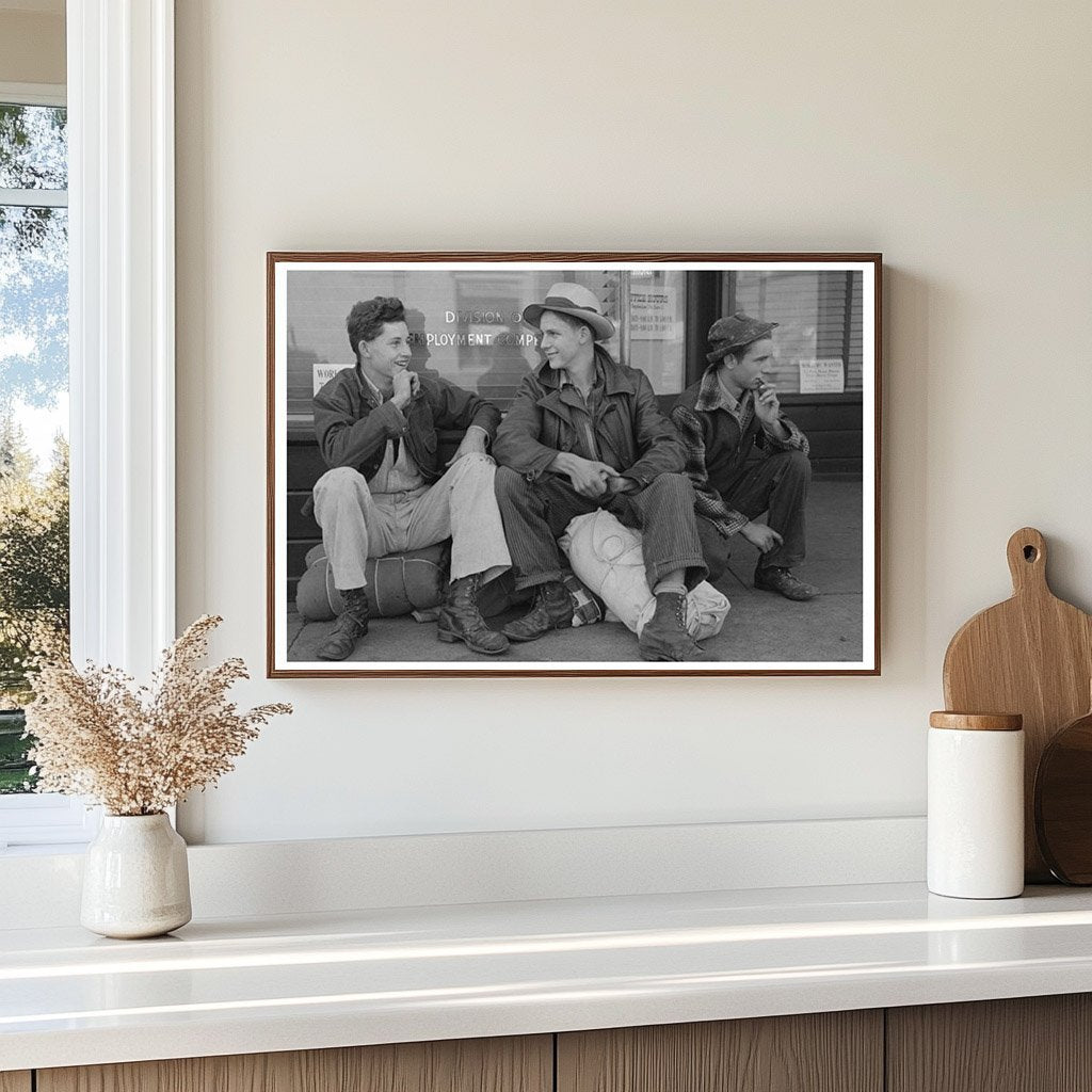 Boys Seeking Jobs at Employment Office Yakima 1941