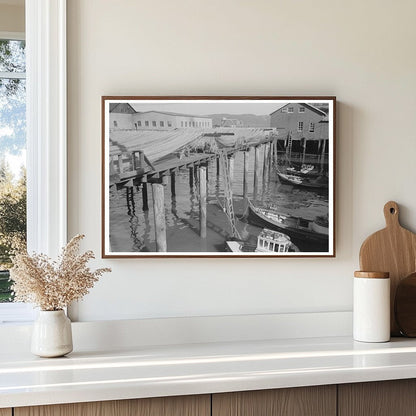 Fishing Boats and Nets in Astoria Oregon 1941