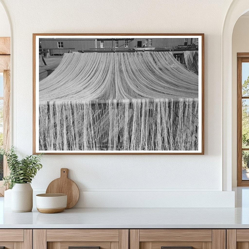 Fishing Nets Drying in Sun Astoria Oregon 1941