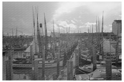 Fishing Boats Docked in Astoria Oregon September 1941