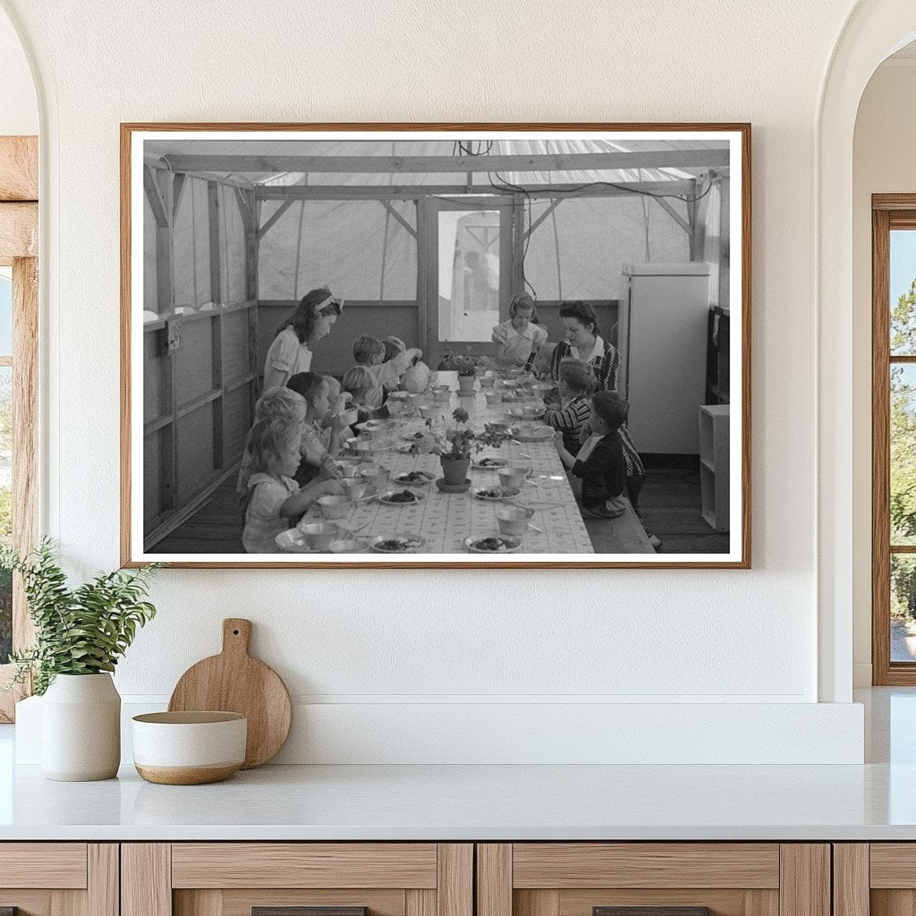 Childrens Lunch at FSA Mobile Camp Odell Oregon 1941