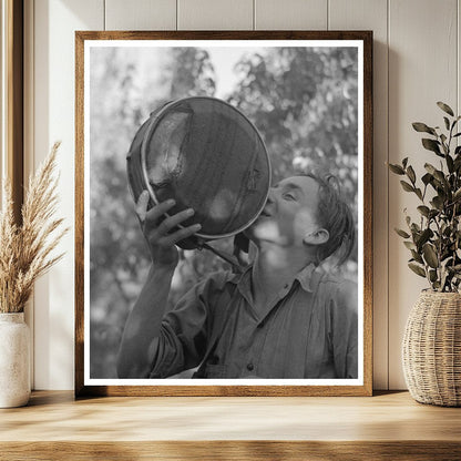 Pear Picker Drinking Water Hood River Oregon 1941