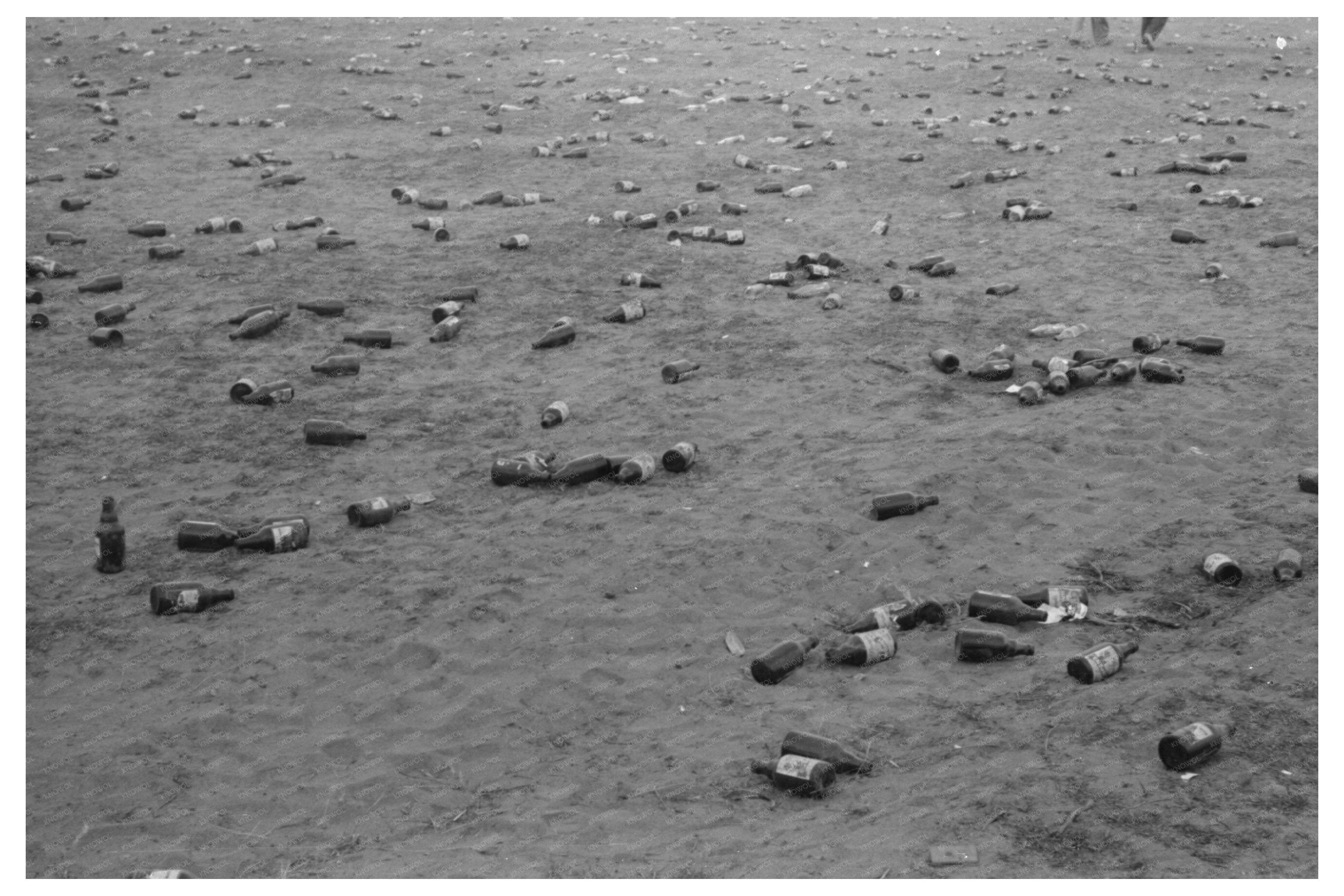 Post-Celebration Beer Bottles at Umatilla Depot 1941