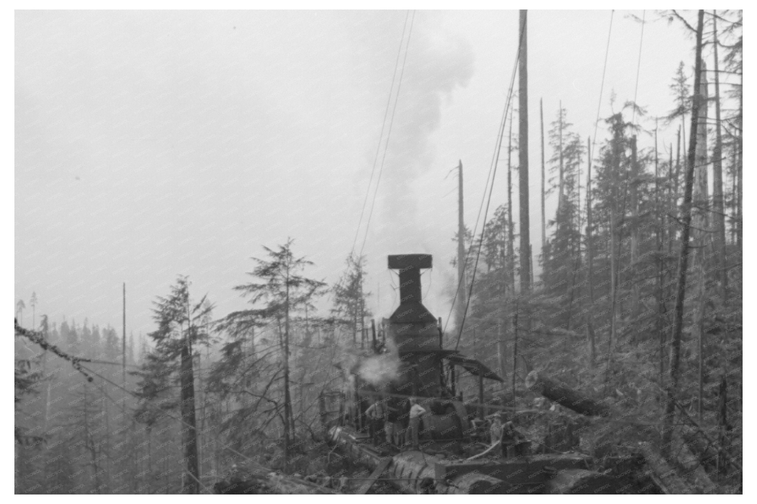 Donkey Engine at Long Bell Lumber Company 1941