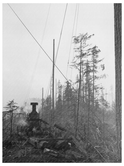 Donkey Engine for Log Transport Long Bell Lumber 1941