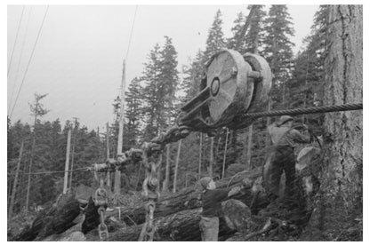 Choker Operator at Long Bell Lumber Company 1941