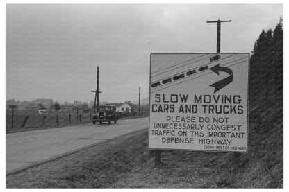 Portland Seattle Highway Sign October 1941