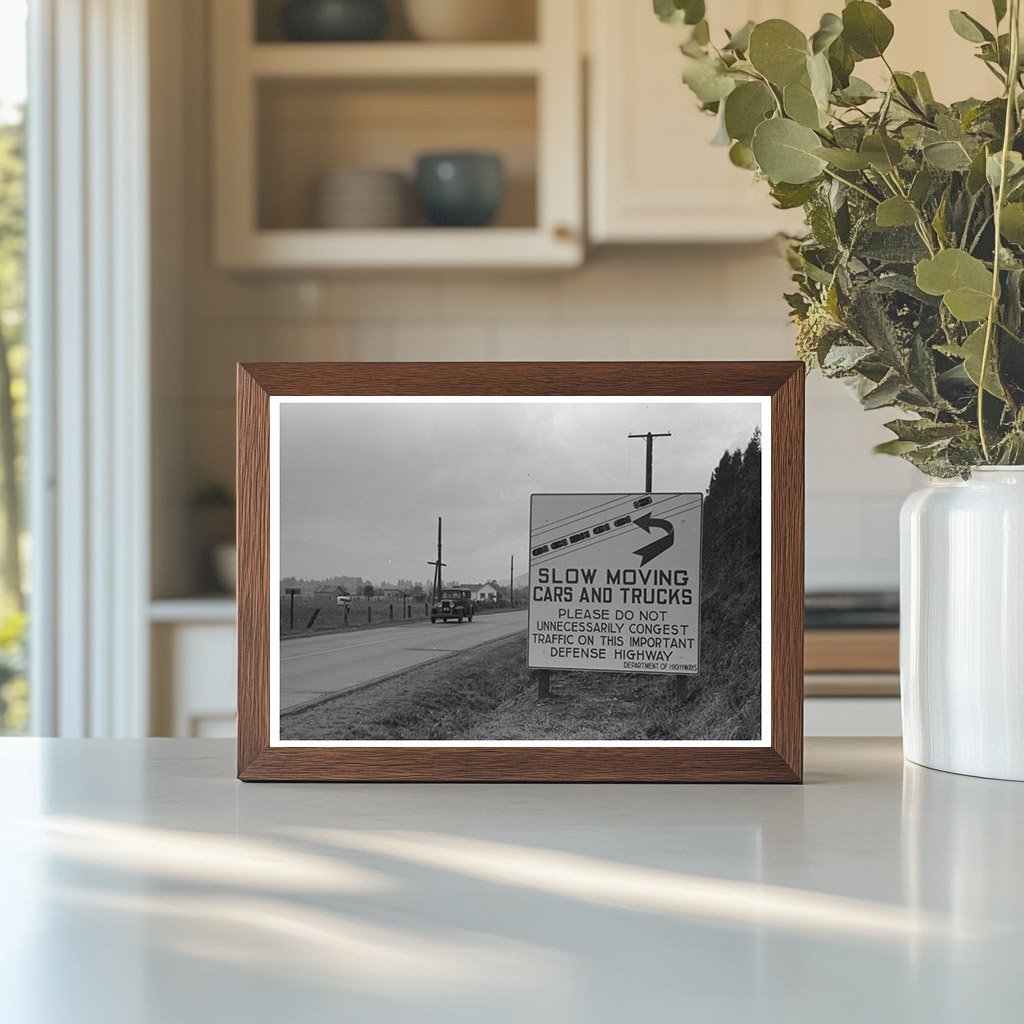 Portland Seattle Highway Sign October 1941