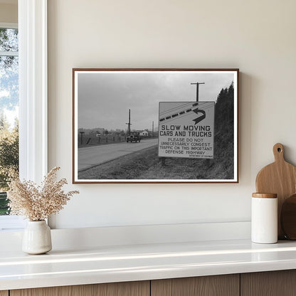 Portland Seattle Highway Sign October 1941