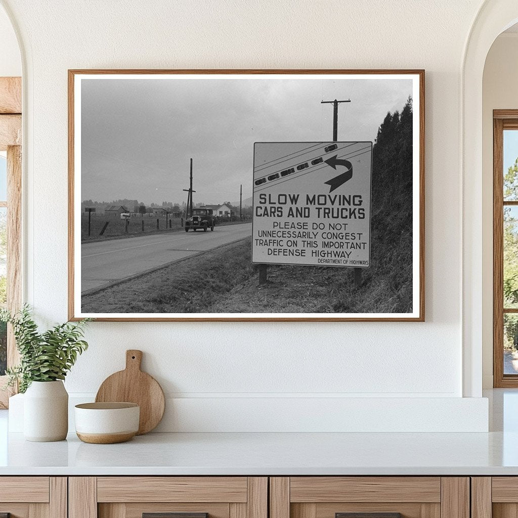 Portland Seattle Highway Sign October 1941