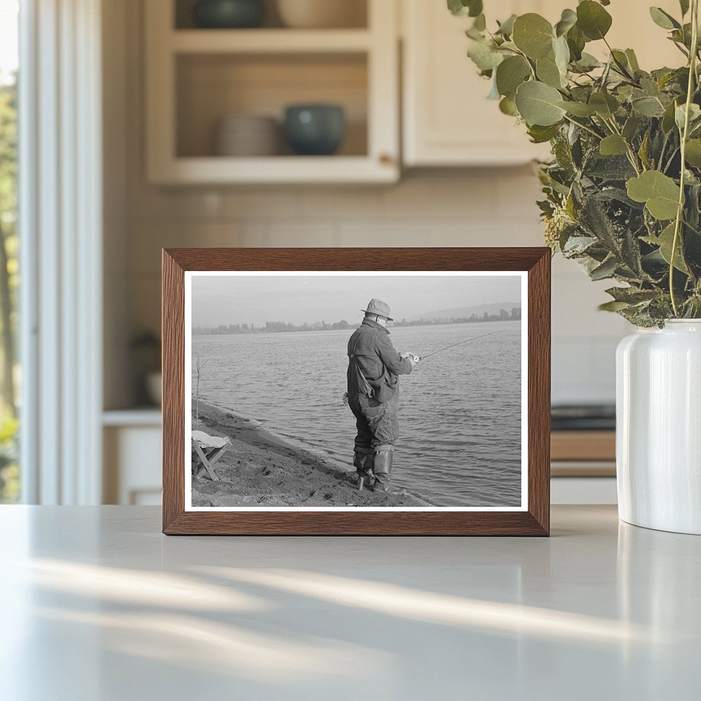 Fisherman on Columbia River Cowlitz County 1941