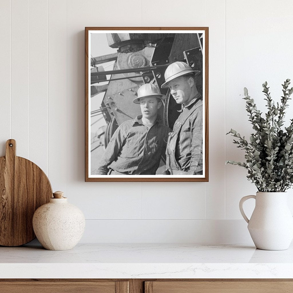 Greaser in Wheelhouse at Shasta Dam December 1941