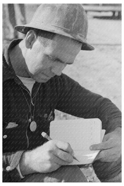 Workman in Surveying Crew at Shasta Dam December 1941