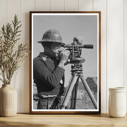 Shasta Dam Surveying Crew December 1941 Vintage Photo