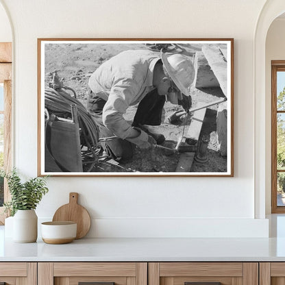 Welder at Shasta Dam California December 1941