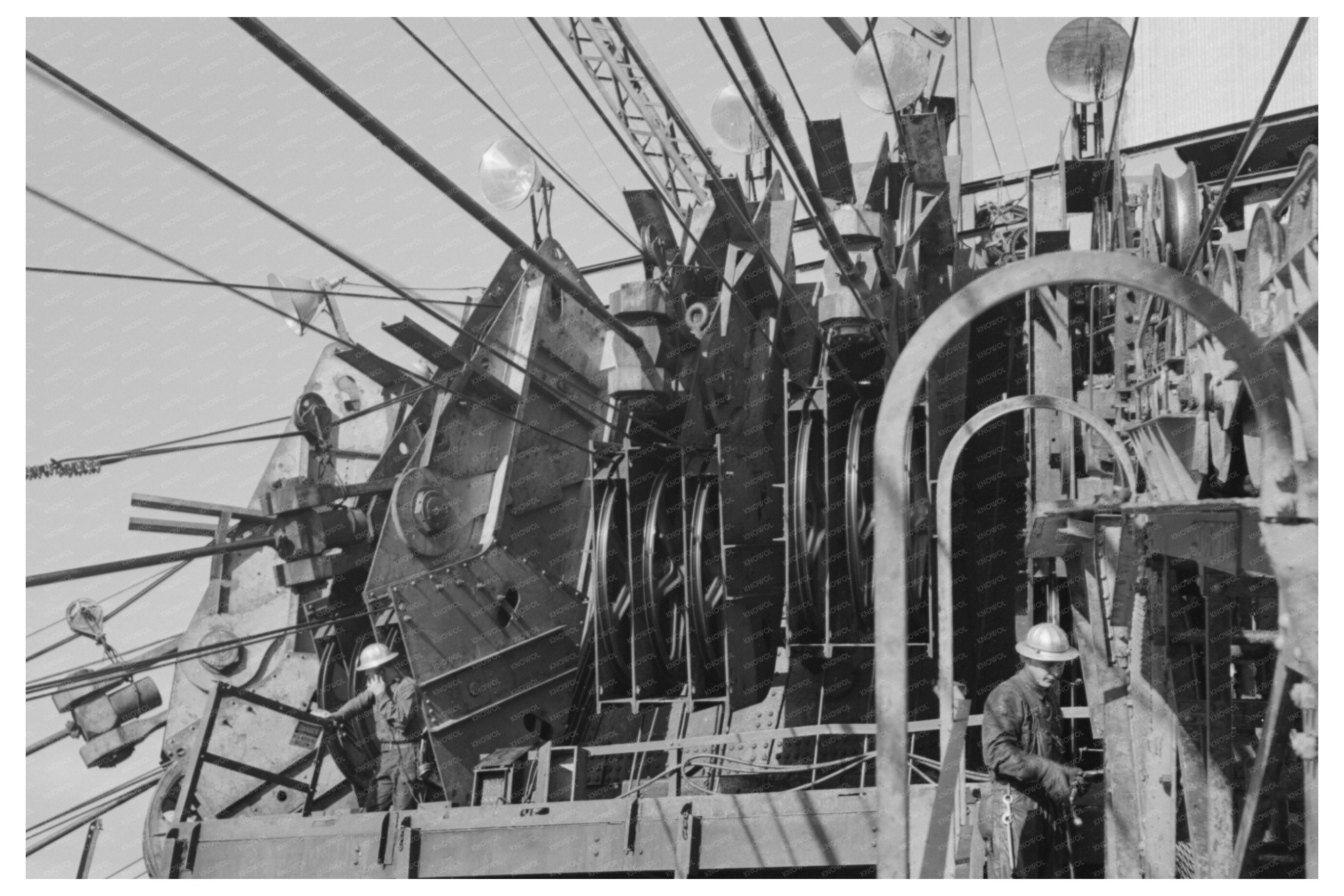 Aerial Tram Wheelhouse at Shasta Dam December 1941