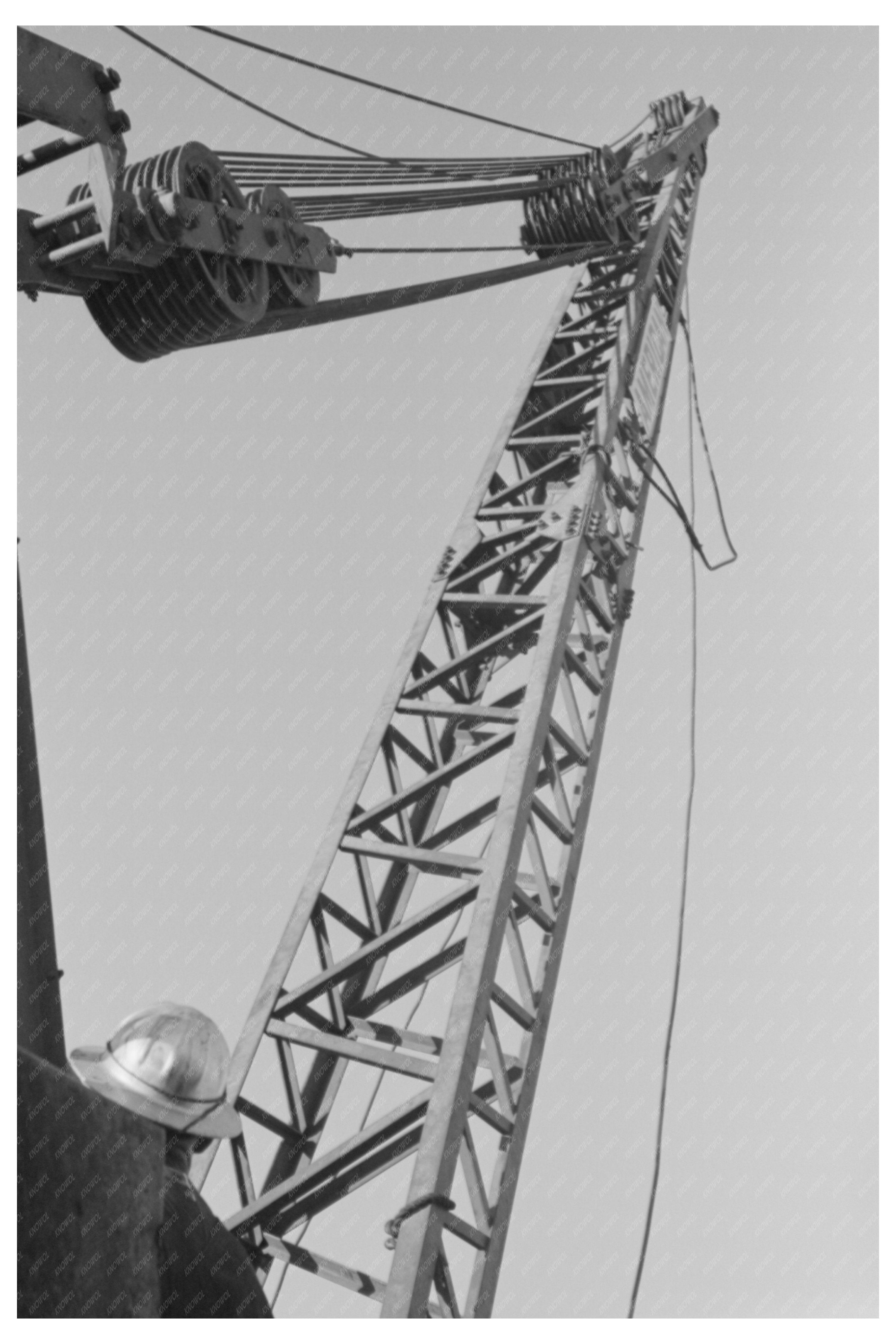 Shasta Dam crane construction photo December 1941