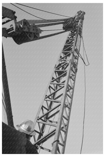 Shasta Dam Crane Repairing Buckets December 1941