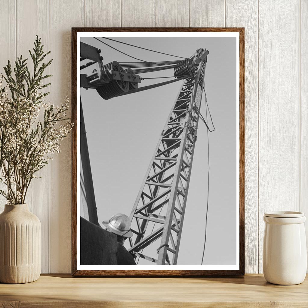 Shasta Dam Crane Repairing Buckets December 1941