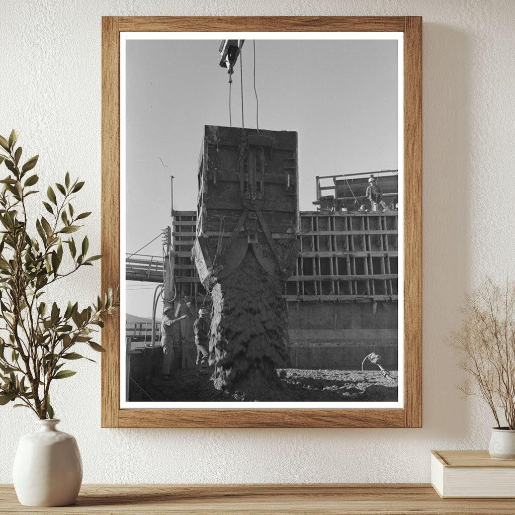 Shasta Dam Construction Concrete Dumping December 1941