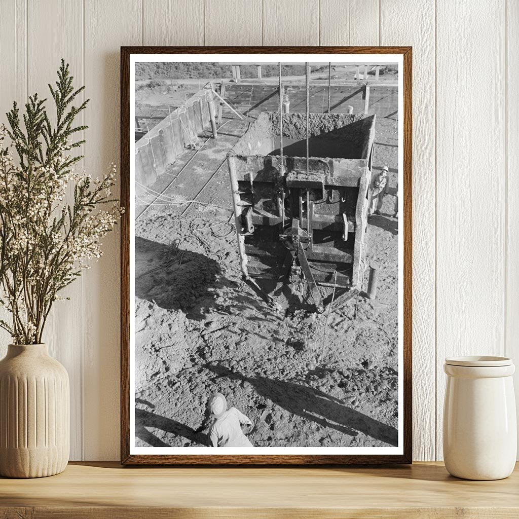 Concrete Pouring at Shasta Dam California December 1941