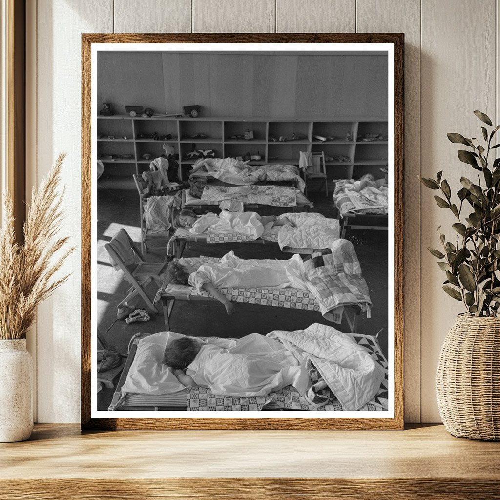 1942 Vintage Nursery School Nap Time in Woodville California