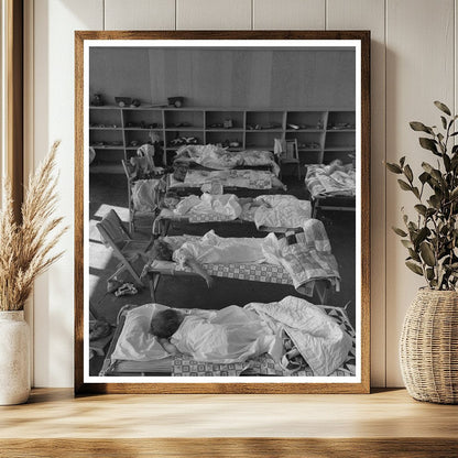 1942 Vintage Nursery School Nap Time in Woodville California