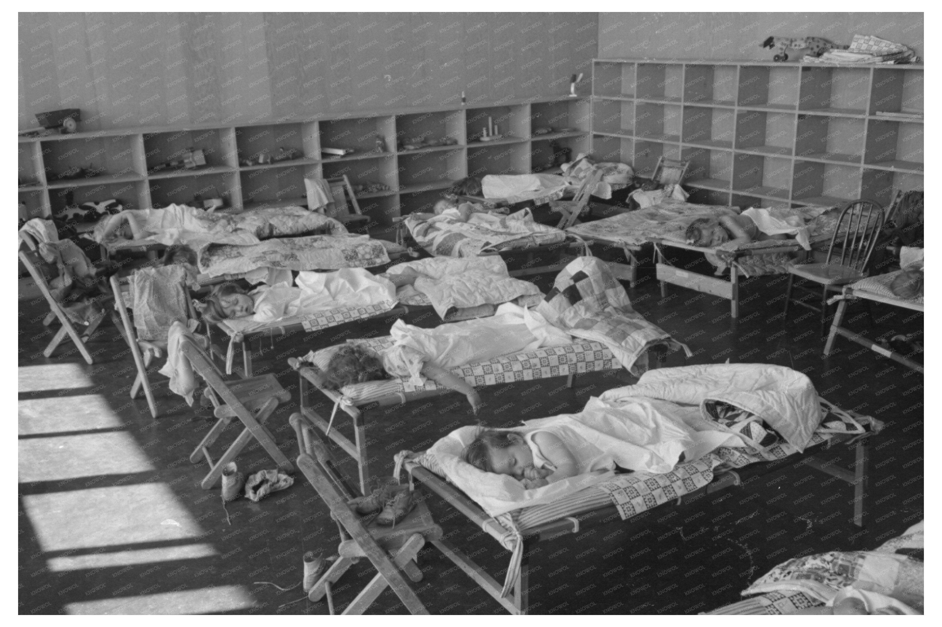 Nap Time in Nursery School March 1942 Woodville California