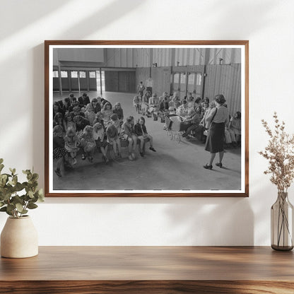 Vintage 1942 Farm Workers Sunday School Scene Woodville CA