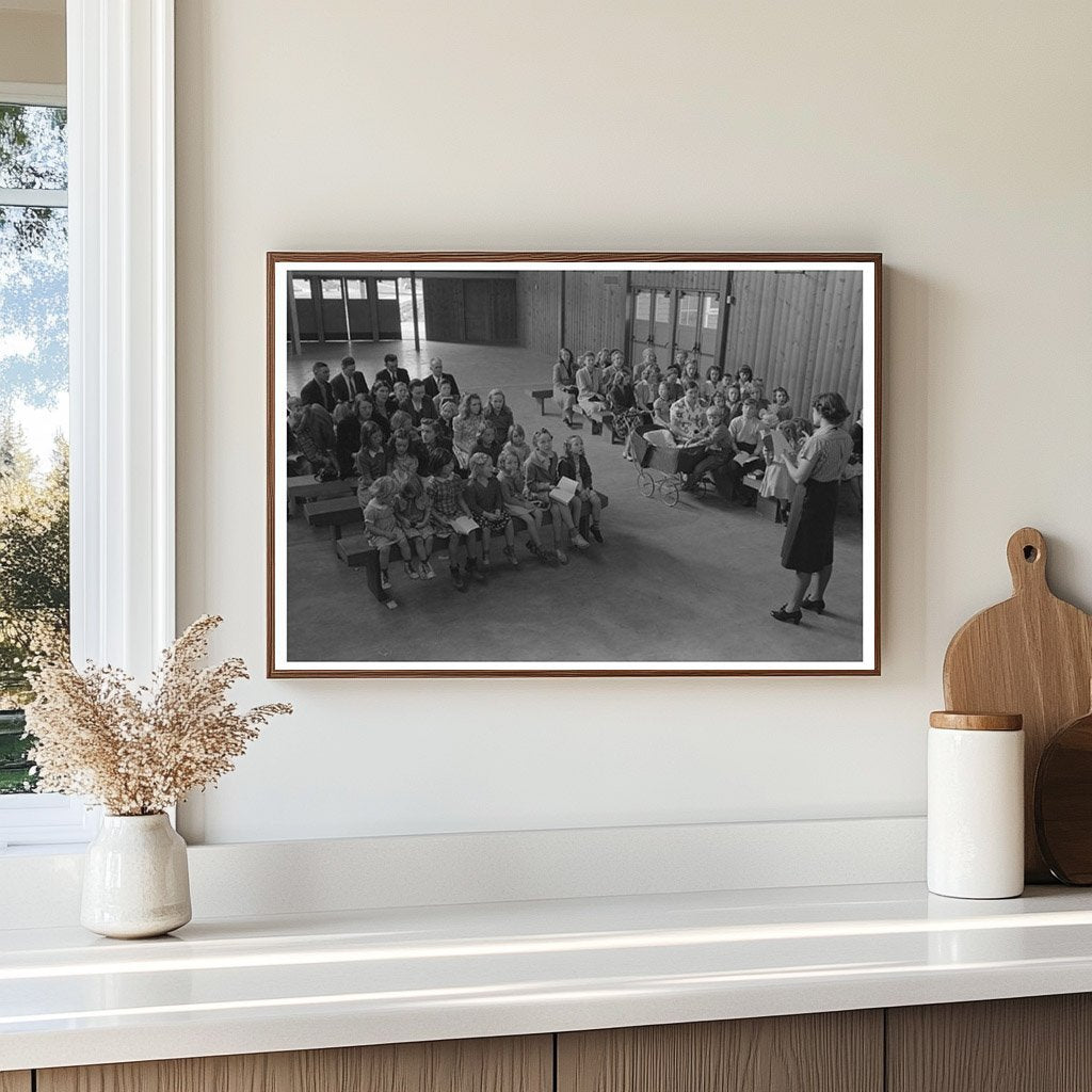 Vintage Sunday School Gathering for Farm Workers 1942