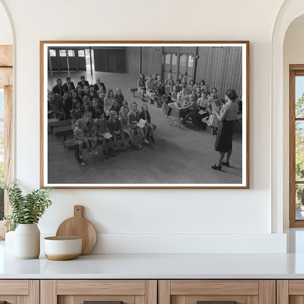 Vintage Sunday School Gathering for Farm Workers 1942