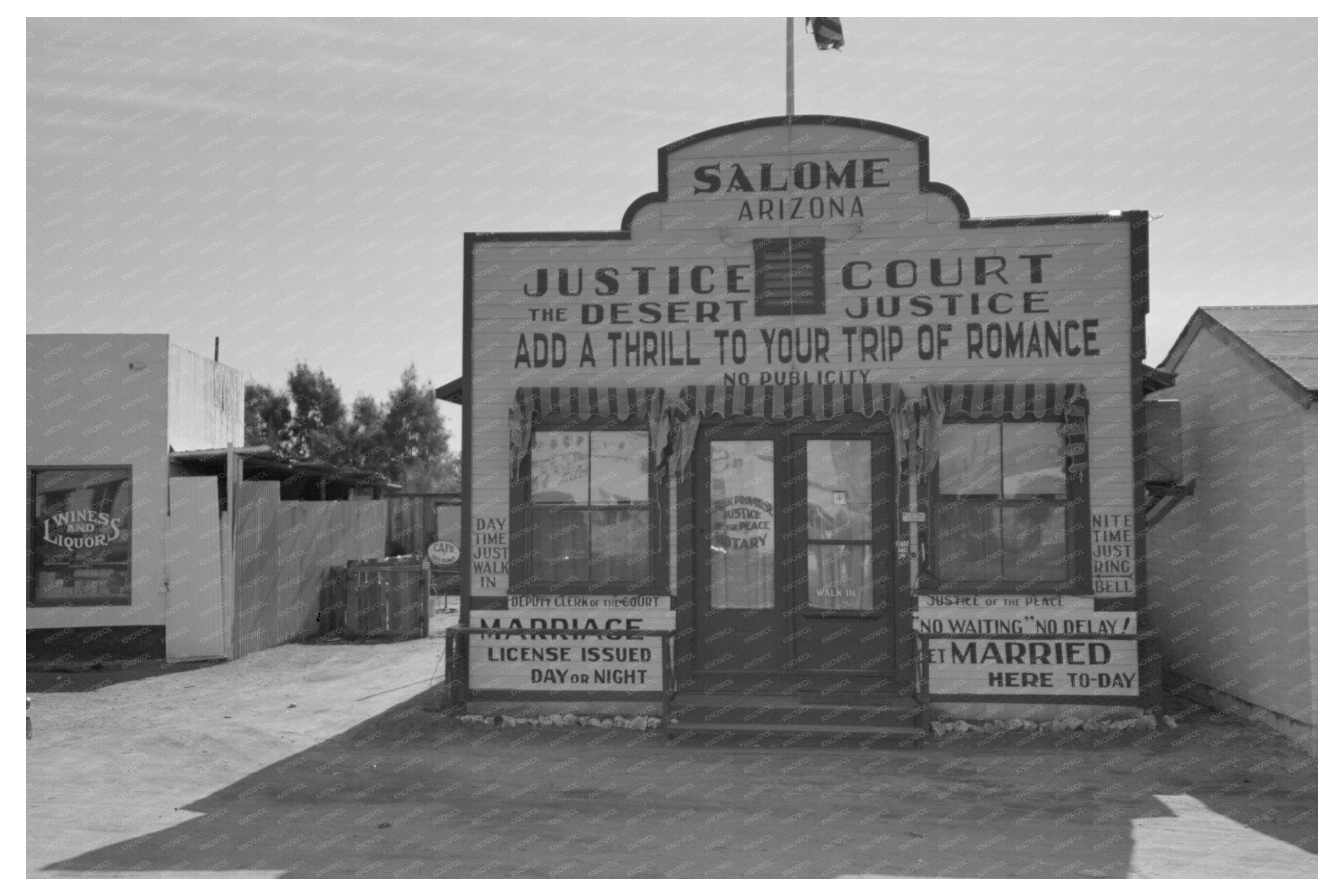 Vintage Image of Marriage Mill in Salome Arizona 1942