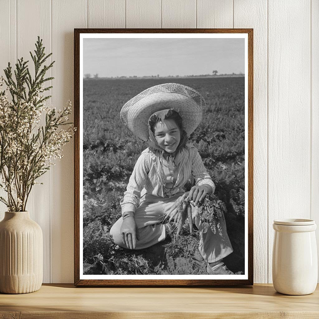 Agricultural Worker in Carrot Field Yuma County 1942