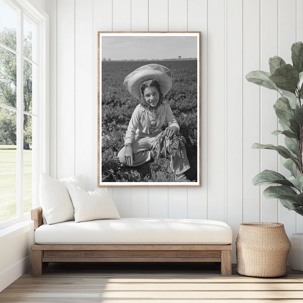 Agricultural Worker in Carrot Field Yuma County 1942