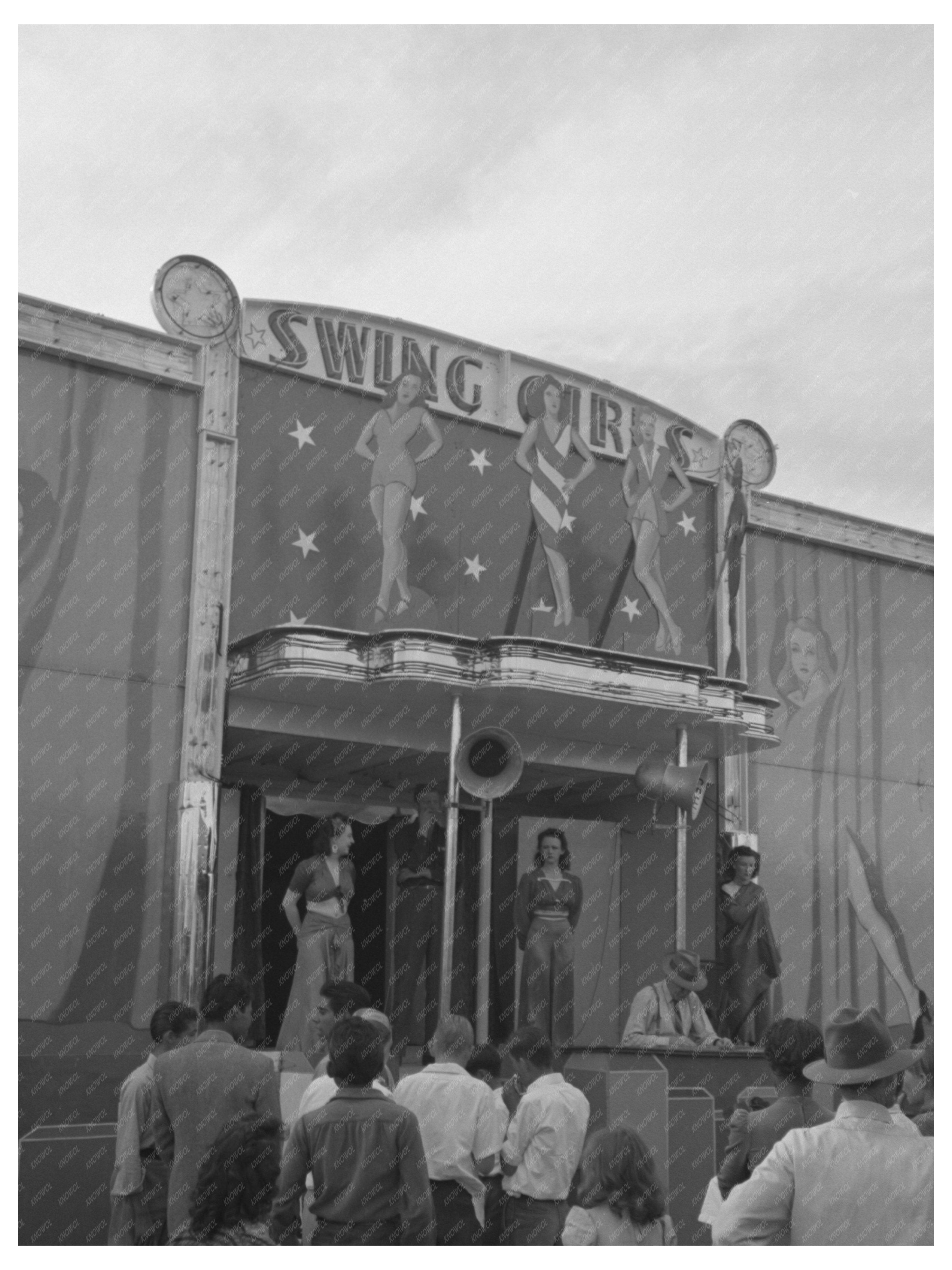 Imperial County Fair Midway Scene California 1942