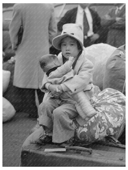 Japanese-American Children at LA Train Station April 1942