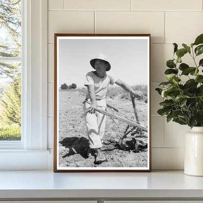 Japanese-American Day Laborer on Oregon Farm 1942