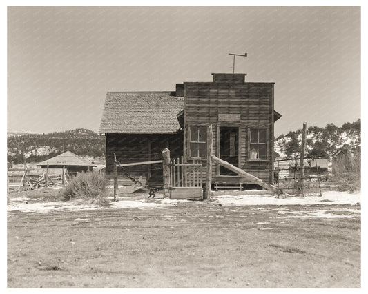 Widtsoe Post Office Garfield County Utah April 1936 Vintage Image