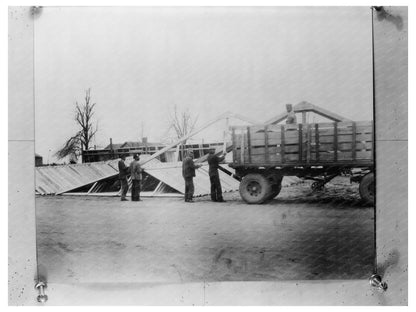 Prefabricated Sections Loaded for Farm Construction May 1938