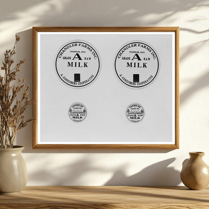 1940 Vintage Chandler Arizona Dairy Farming Milk Caps Image