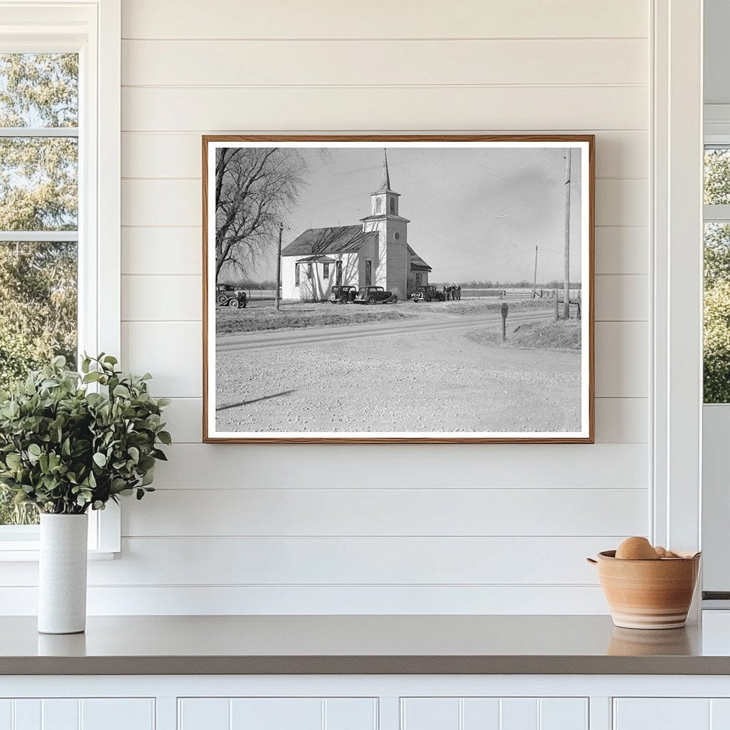 Rural Community Church in Mercer County Illinois 1936