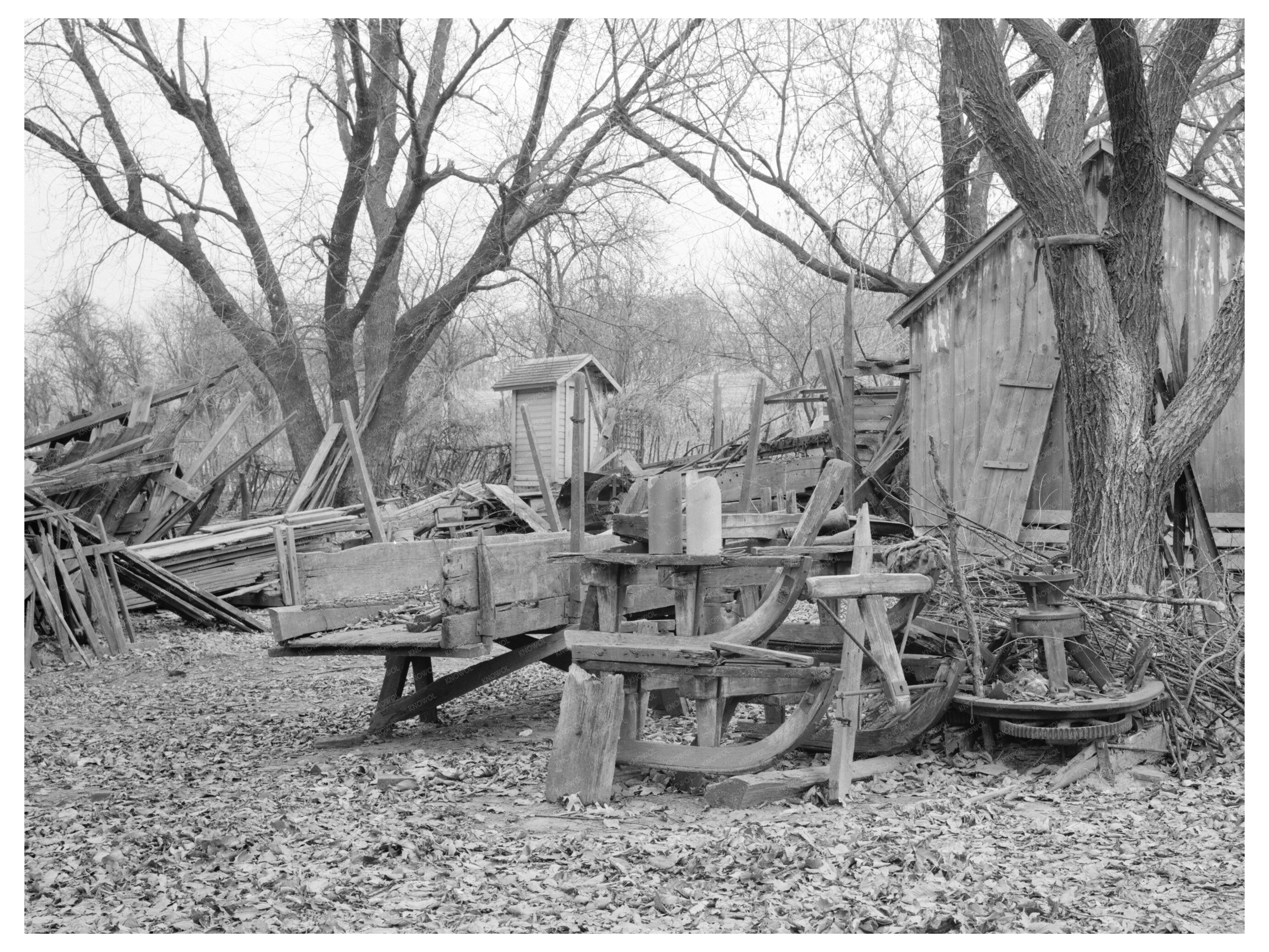 W.H. Cox Farmyard in Johnson County Iowa 1936