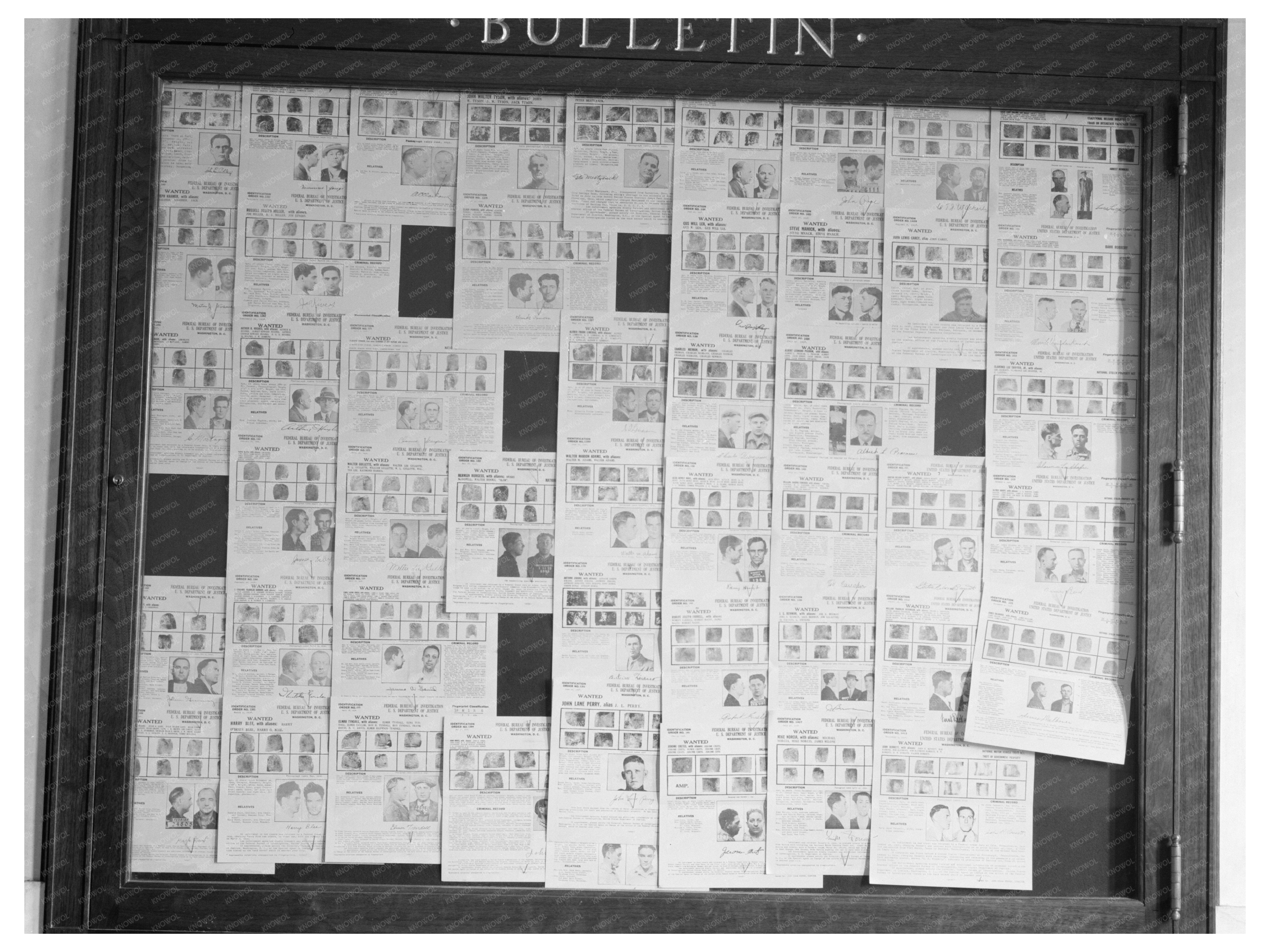 Wanted Men Bulletin Board Ames Iowa November 1936