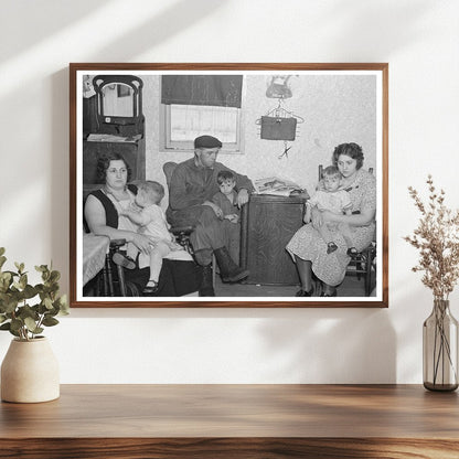 L.H. Nissen Family in Iowa Shack December 1936