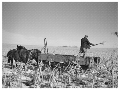 Iowa Farmer Spreading Manure December 1936